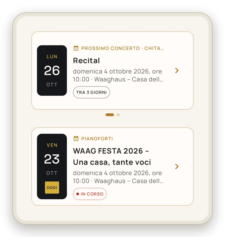 La modalità «Solo concerti»